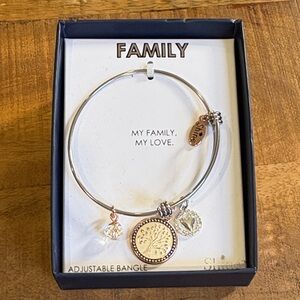 FAMILY Silver and Charm Bangle by SHINE